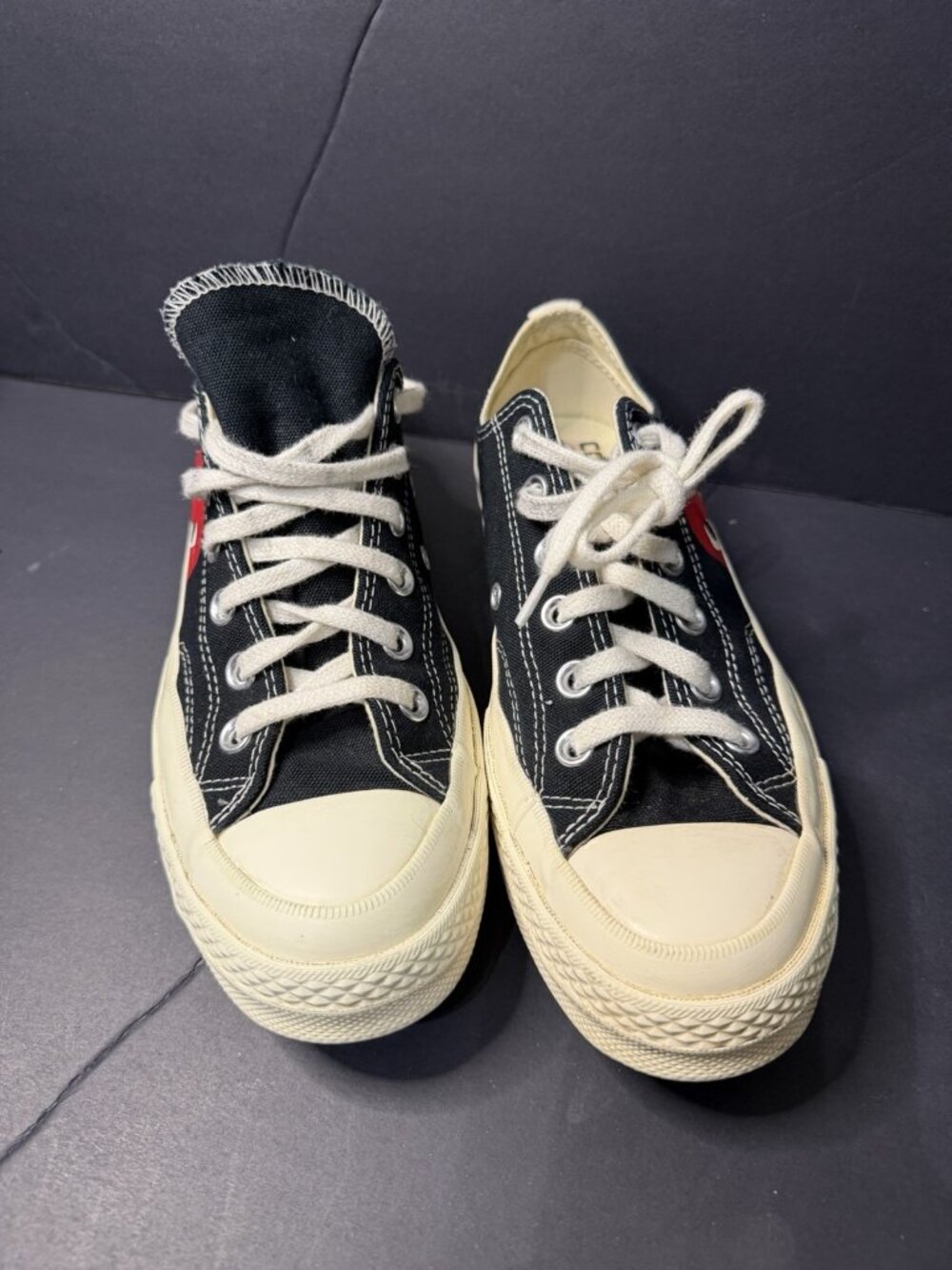 Converse x Play Comme Des Garcons Womens 8 Shoes Black Chuck Taylor Sneaker